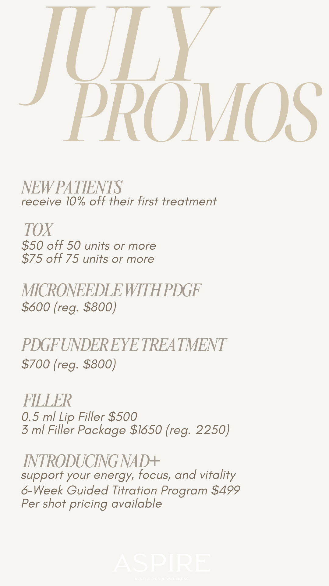 JULY PROMOS 1