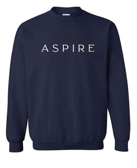Aspire Unisex Blue Tee | Aspire Aesthetics and Wellness | Corpus Christi TX